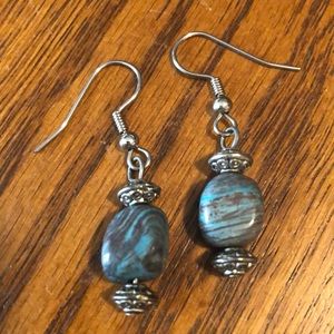 Stone drop earrings